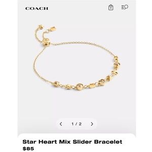 Coach Star Heart Mix Slider Bracelet
